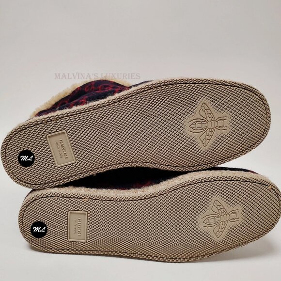 GUCCI SHOES MENS FRIA GG MARINO WOOL SHEARLING HORSEBIT BOOTS - Picture 13 of 13